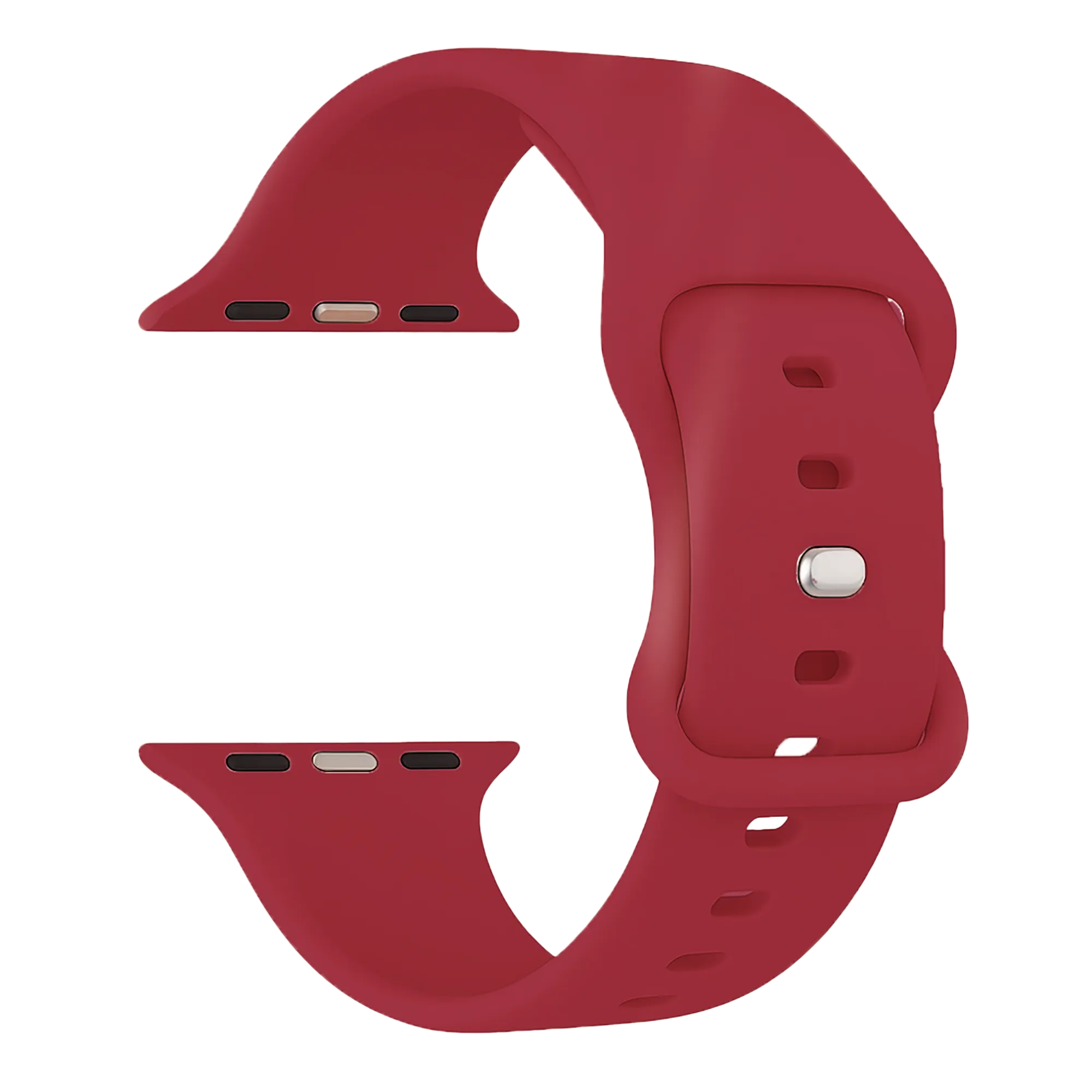 Apple Watch Klassisches Silikonarmband (Weinrot)