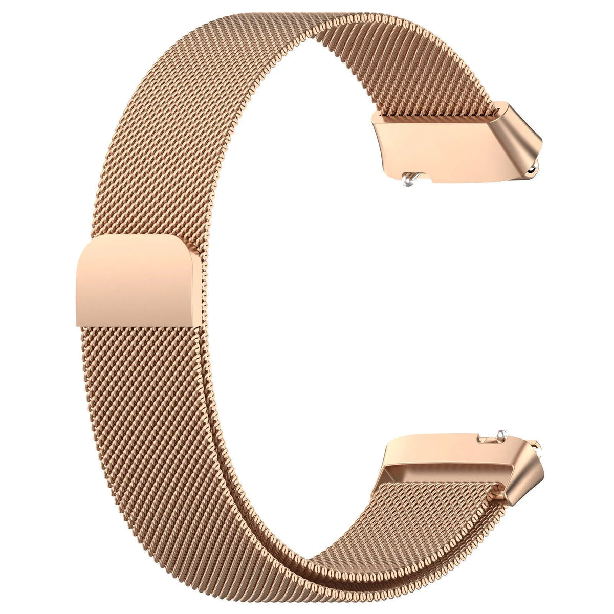 Milanese Strap, rose gold, without a watch, 3/4 front view