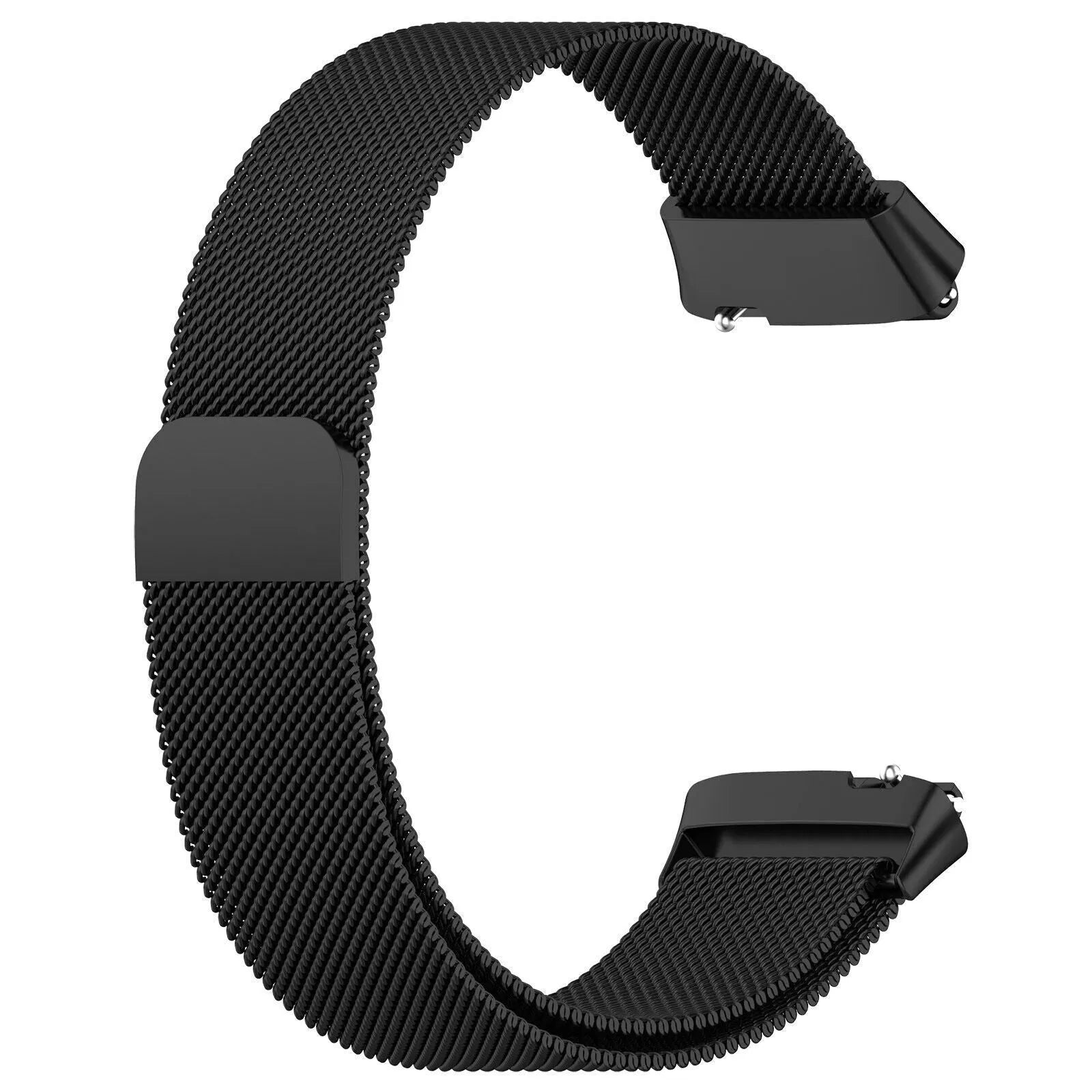 Milanese Strap, black, without a watch, 3/4 front view