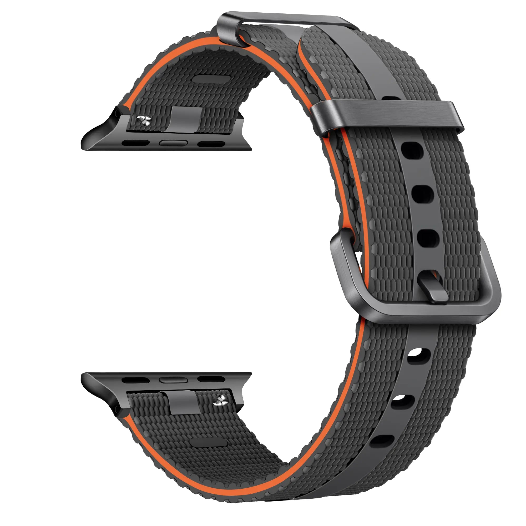 Apple Watch Silikon Active Armband (Hellgrau/Orange)