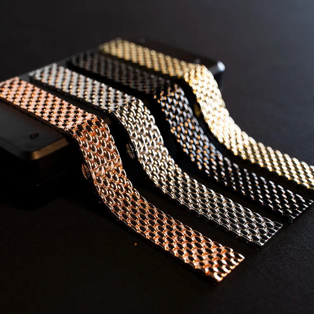 Steel Dragon Strap, rose gold, without a watch, 3/4 front view