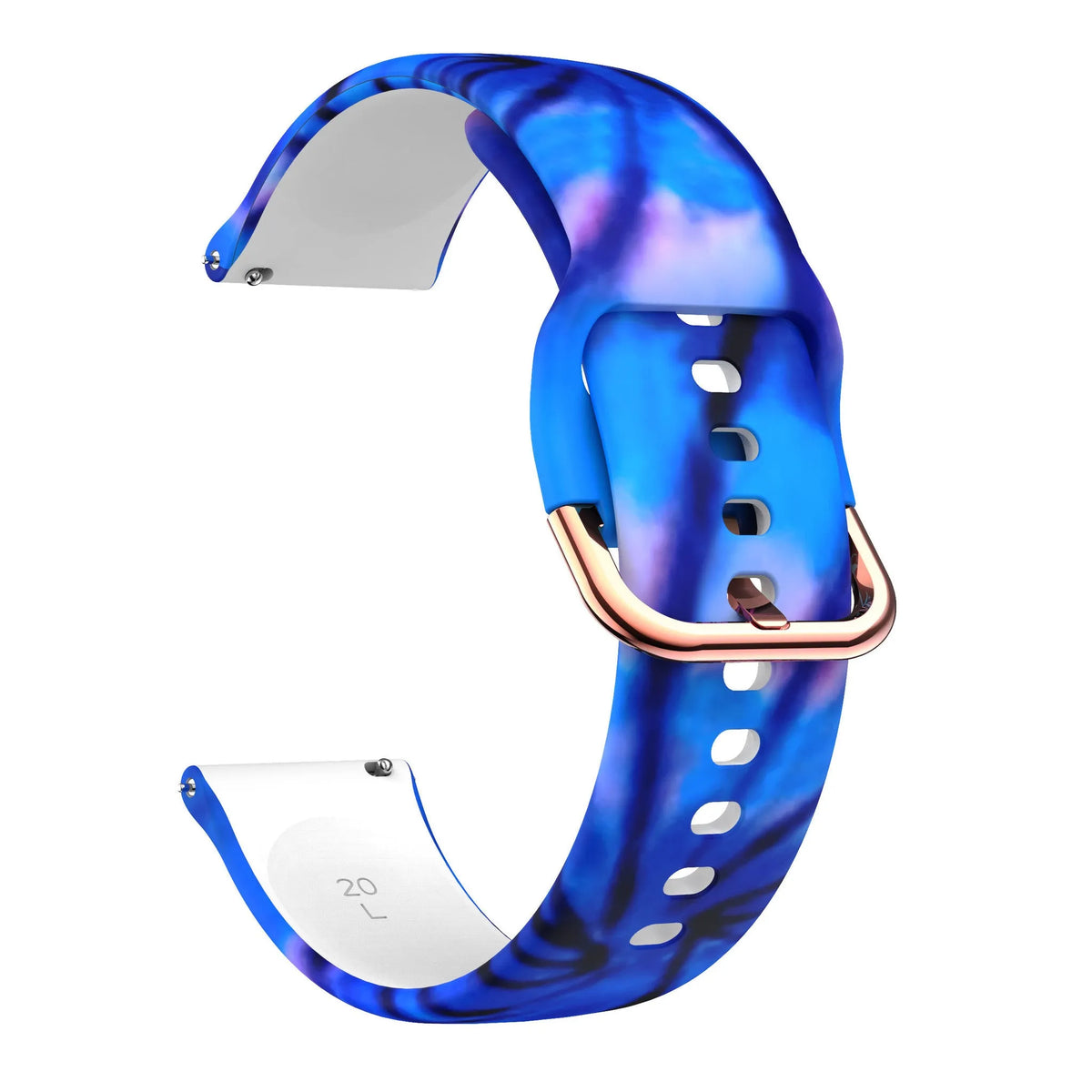 Print Silicone Strap, without a watch, 3/4 front view
