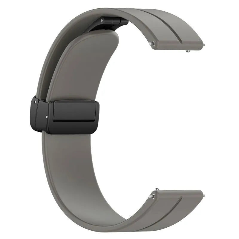 D-Buckle Silicone Strap, dark grey, without a watch, 3/4 front view