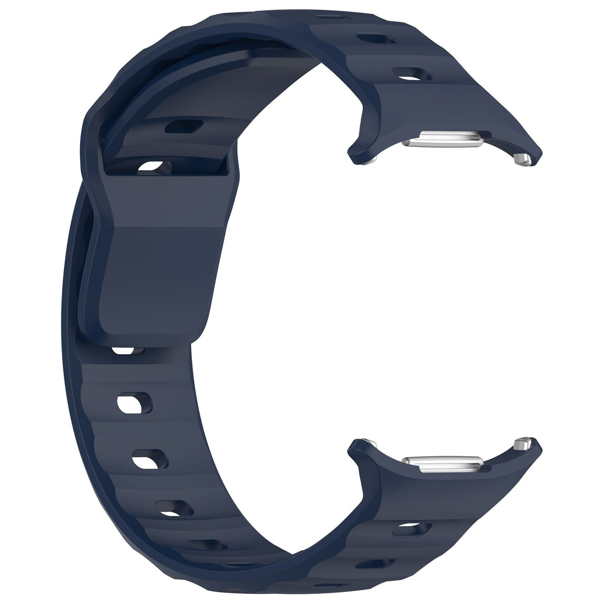 Outdoor Silicone Strap, dark blue, without a watch, 3/4 front view