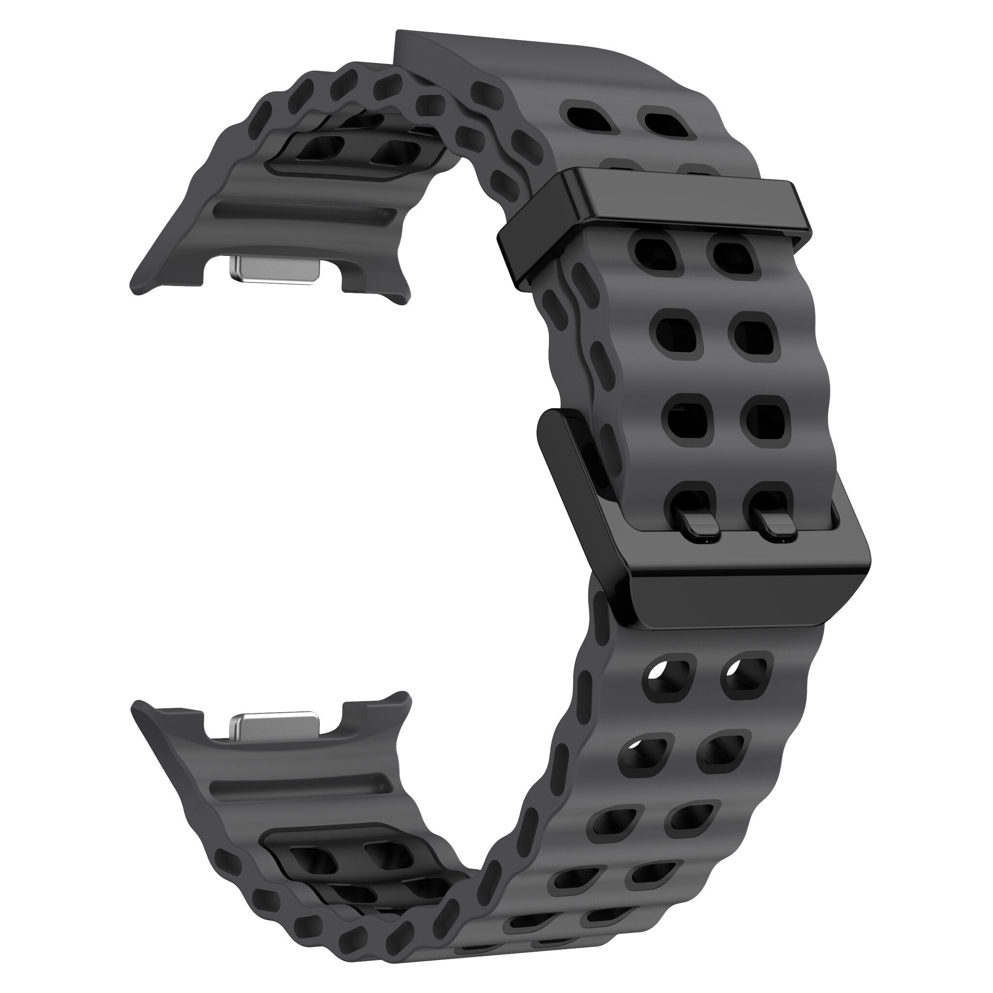 Samsung Galaxy Watch 9 - 44mm Ocean Armband (Dunkelgrau/Schwarz)