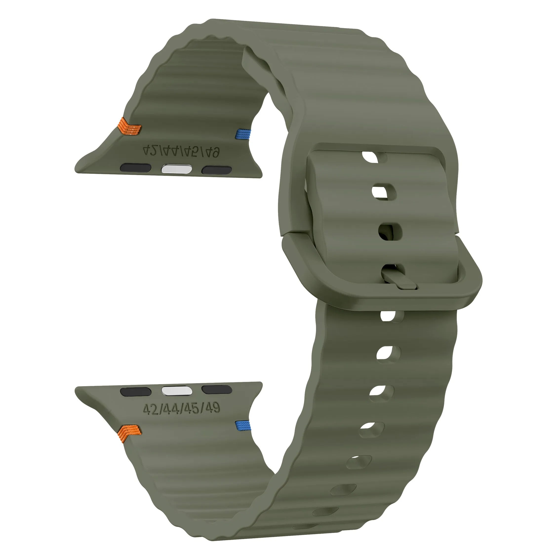 Apple Watch Wave Silikonarmband (Dunkelgrün)