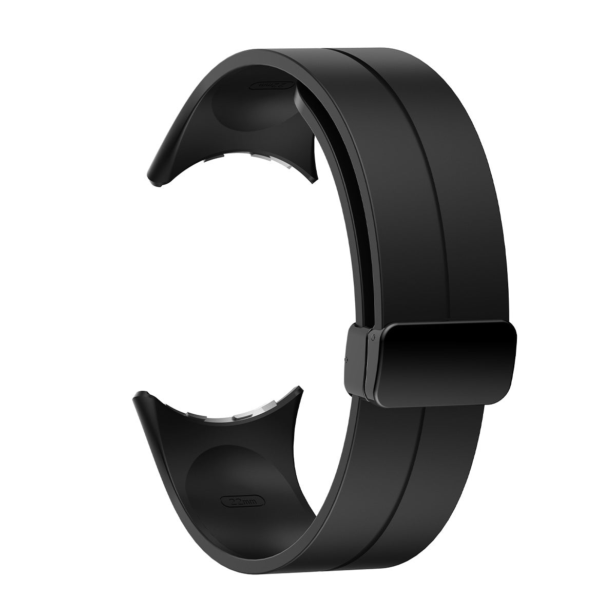 Google Pixel Watch 5 - 45mm Silikonarmband D-Schnalle (Schwarz)