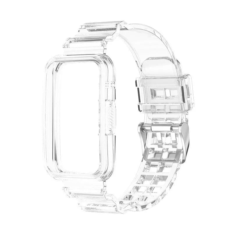 Silicone Clear TPU Strap, without a watch, 3/4 front view