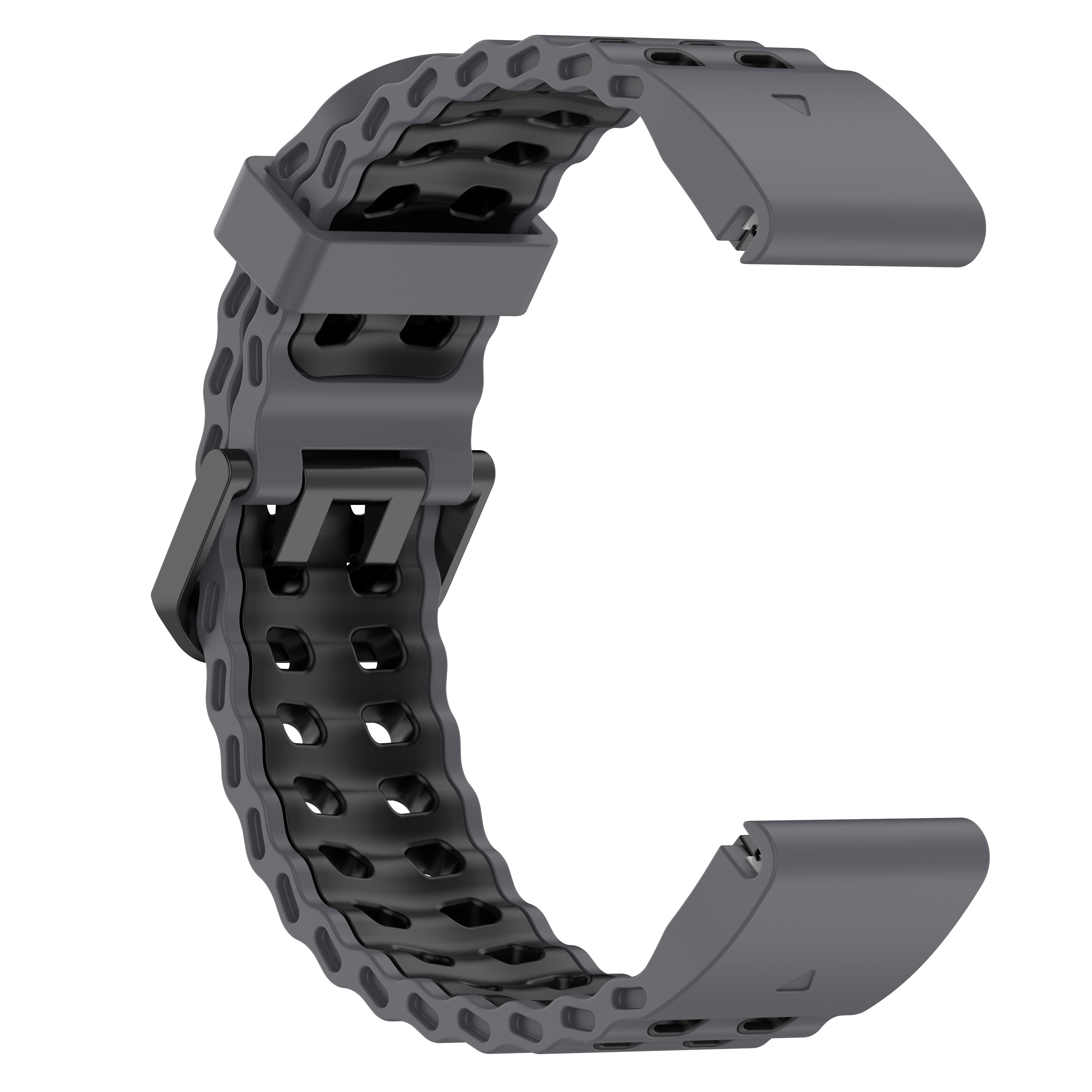 Garmin Tactix 7 Pro Wave Sport Strap (Dark Grey/Black)