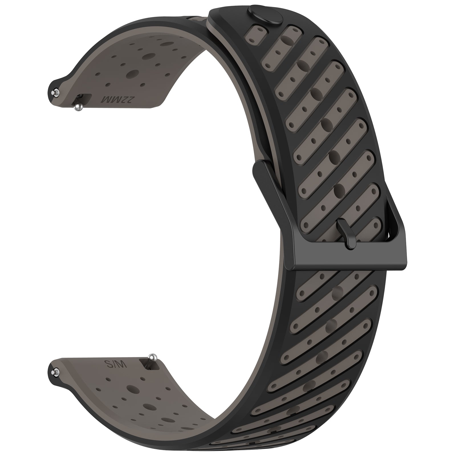 Amazfit Cheetah (Pro) Striped Silicone Strap (Grey)