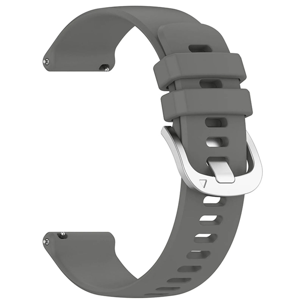Silicone Classic Strap, dark grey, without a watch, 3/4 front view