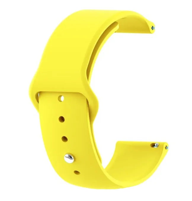 Silicone Sport Strap, yellow, without a watch, 3/4 front view