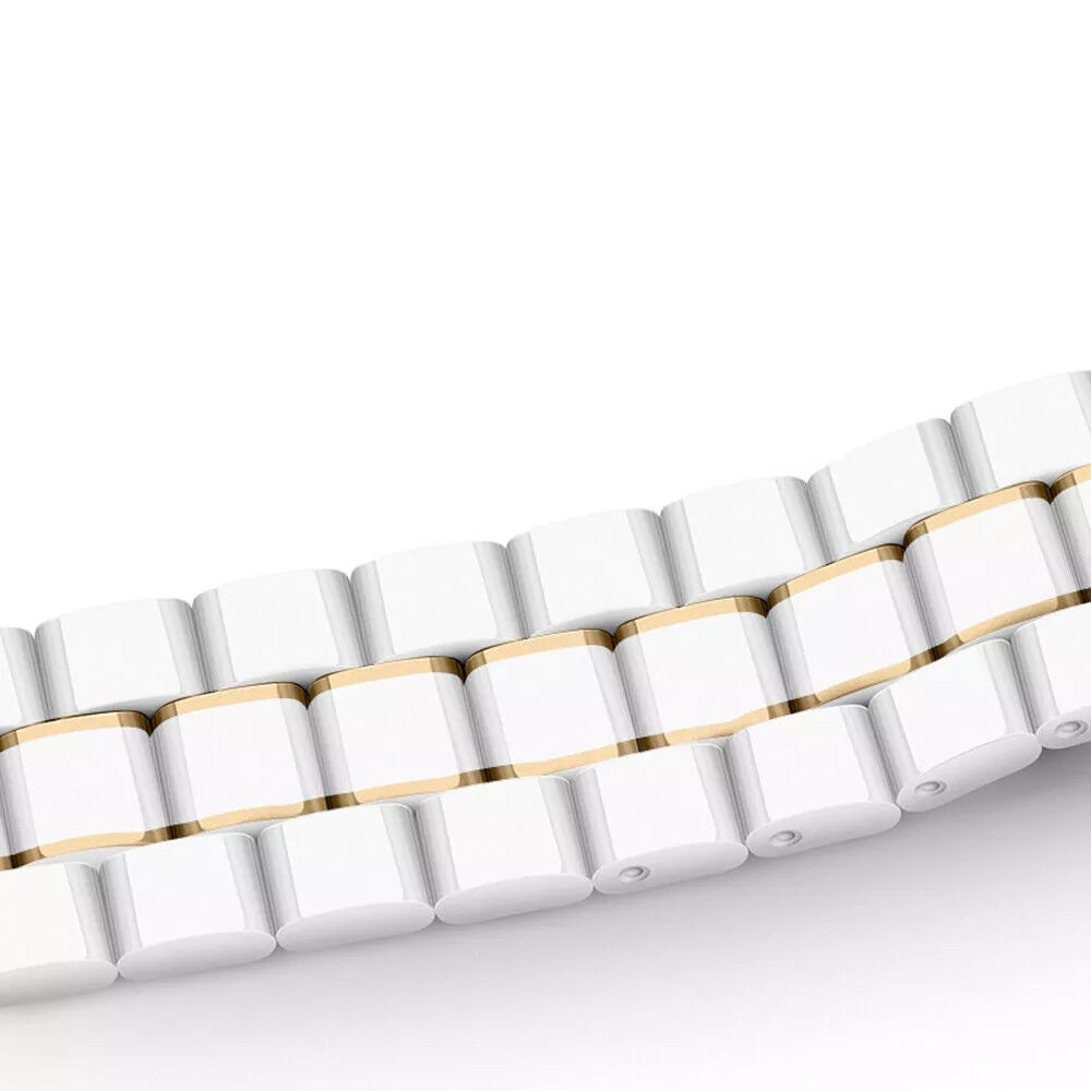Huawei Watch 5 - 42mm Keramik Armband (Weiß/Gold)