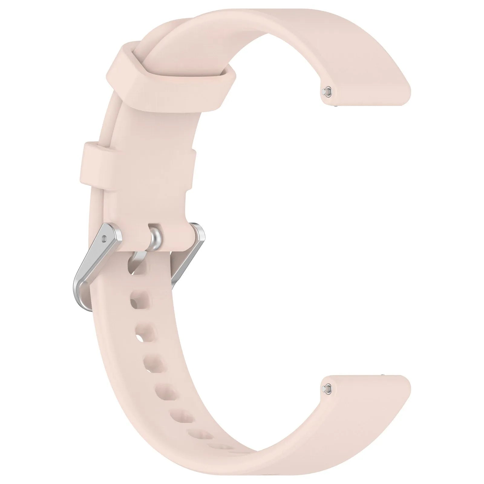 Pebble Round 2 - 14mm Klassisches Silikonarmband (Hellrosa)