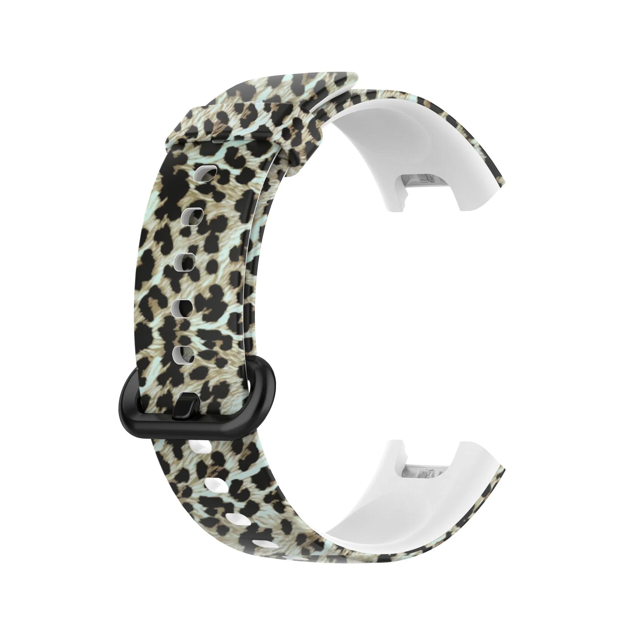 Silicone Patterned Strap, without a watch, 3/4 front view