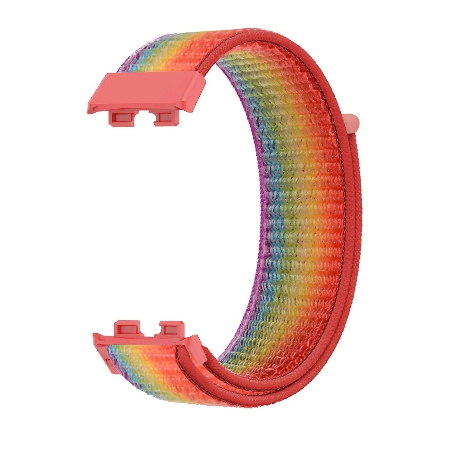 Nylon Strap, rainbow, without a watch, 3/4 front view