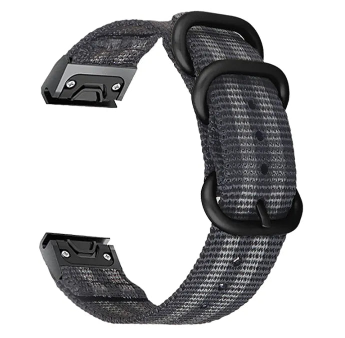 Garmin D2 Mach 2 - 51mm Nylonarmband mit Schnalle (Schwarz/Grau)