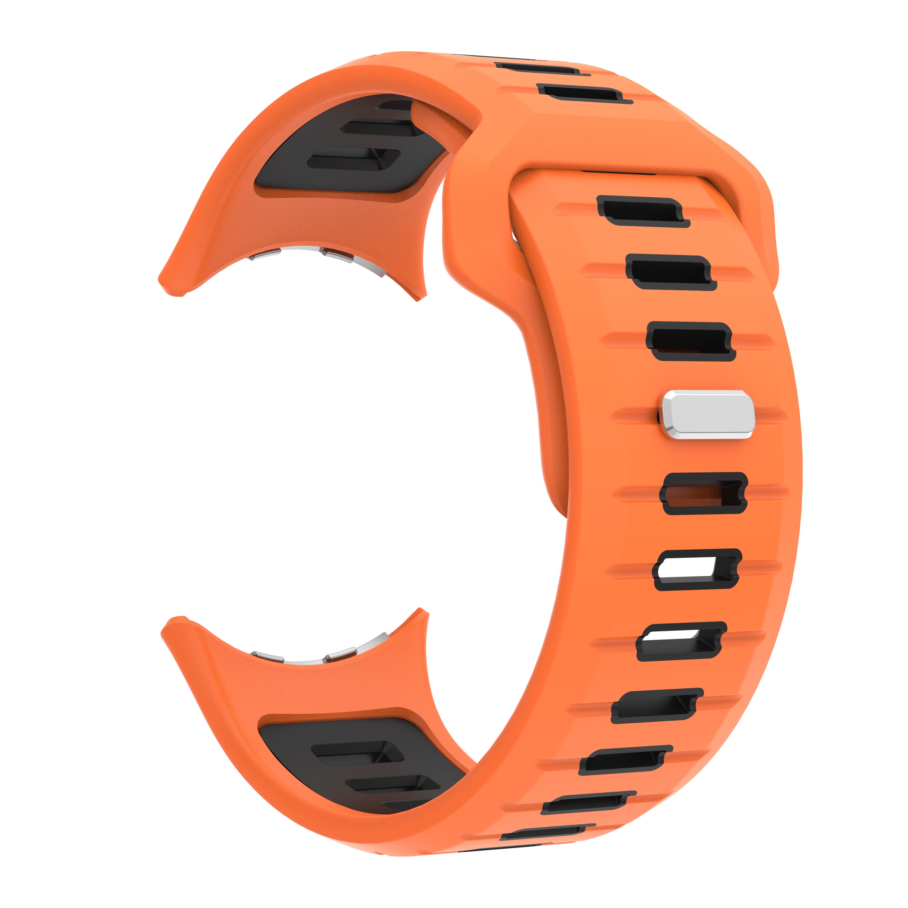 Google Pixel Watch 4 - 45mm Duo Sportarmband (Orange/Schwarz)