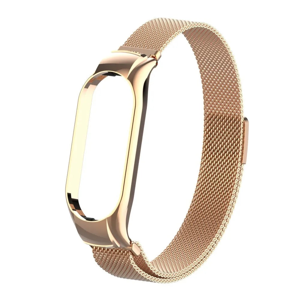 Milanese Strap, rose gold, without a watch, 3/4 front view