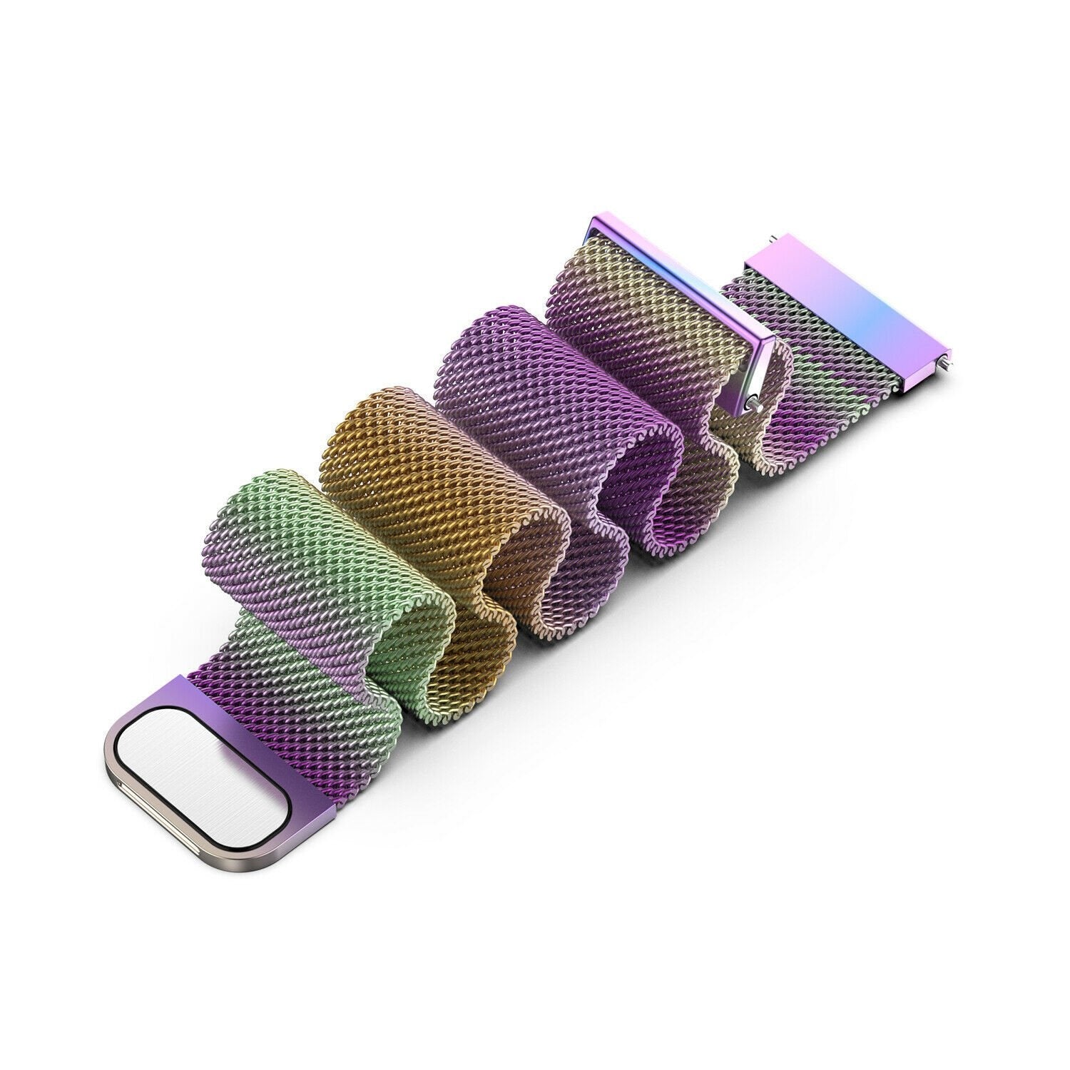 Milanese Strap, rainbow, without a watch, 3/4 front view