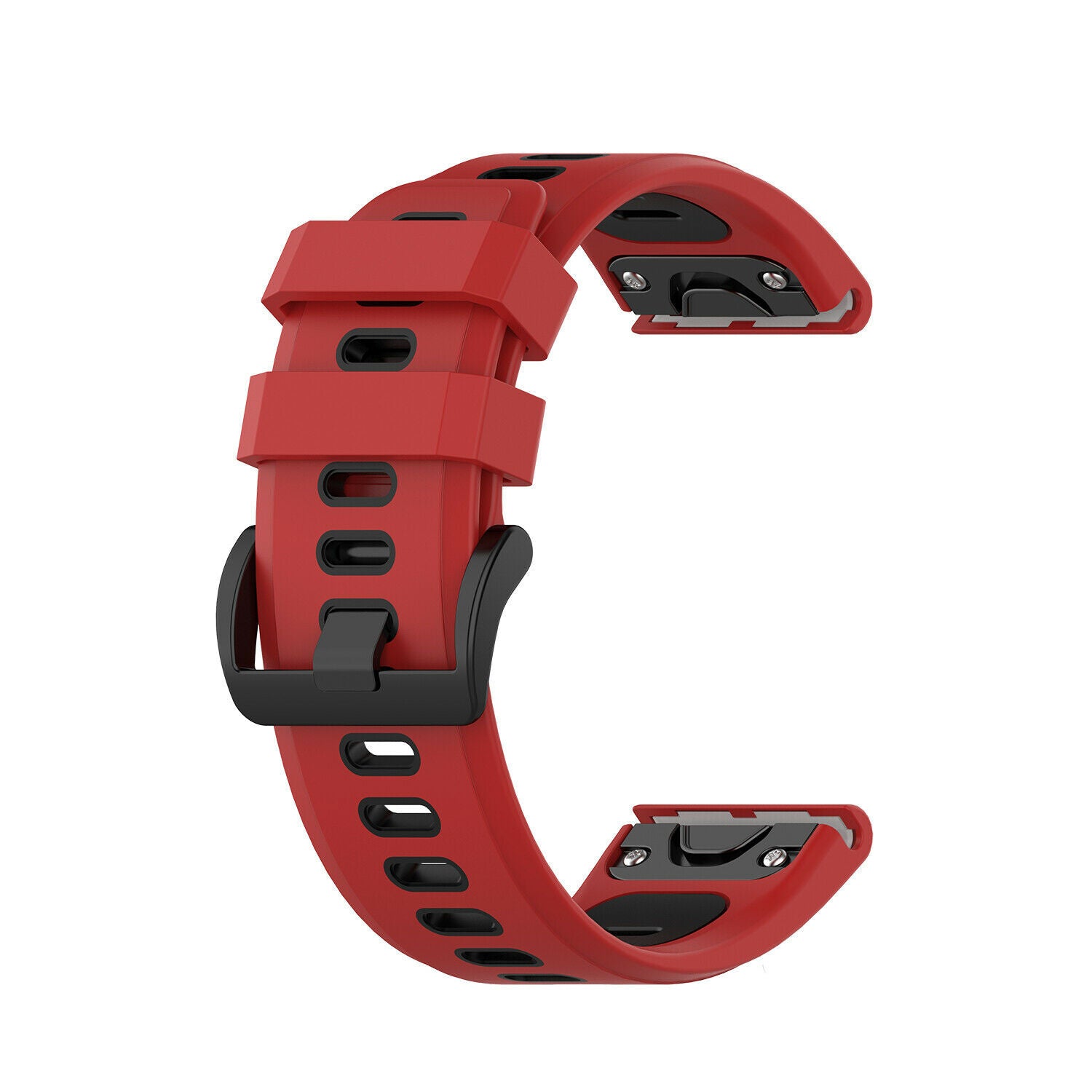 Garmin Fenix 8 Pro - 51mm Sport Armband mit Schnalle (Rot/Schwarz)