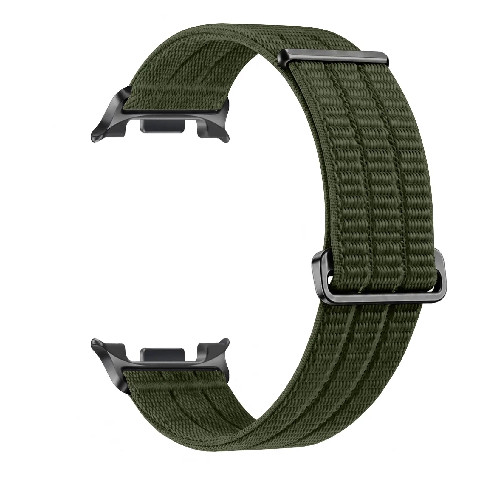 Samsung Galaxy Watch 8 - 44mm Nylon Air Armband (Dunkelgrün)