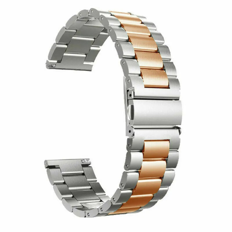 Steel Strap, silver/rose gold, without a watch, 3/4 front view
