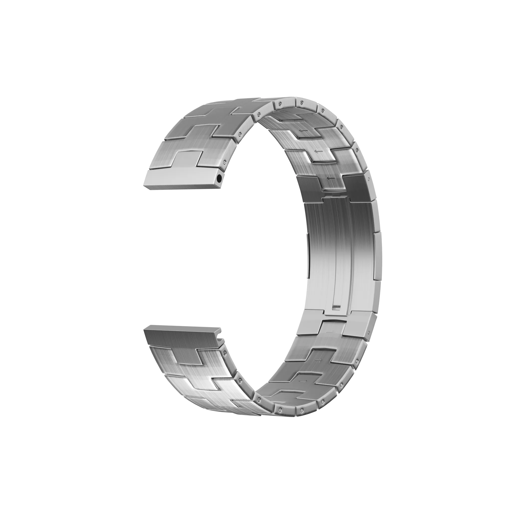 Huawei Watch Ultimate Titan-Grain-Armband (flacher Verschluss) (Silber)