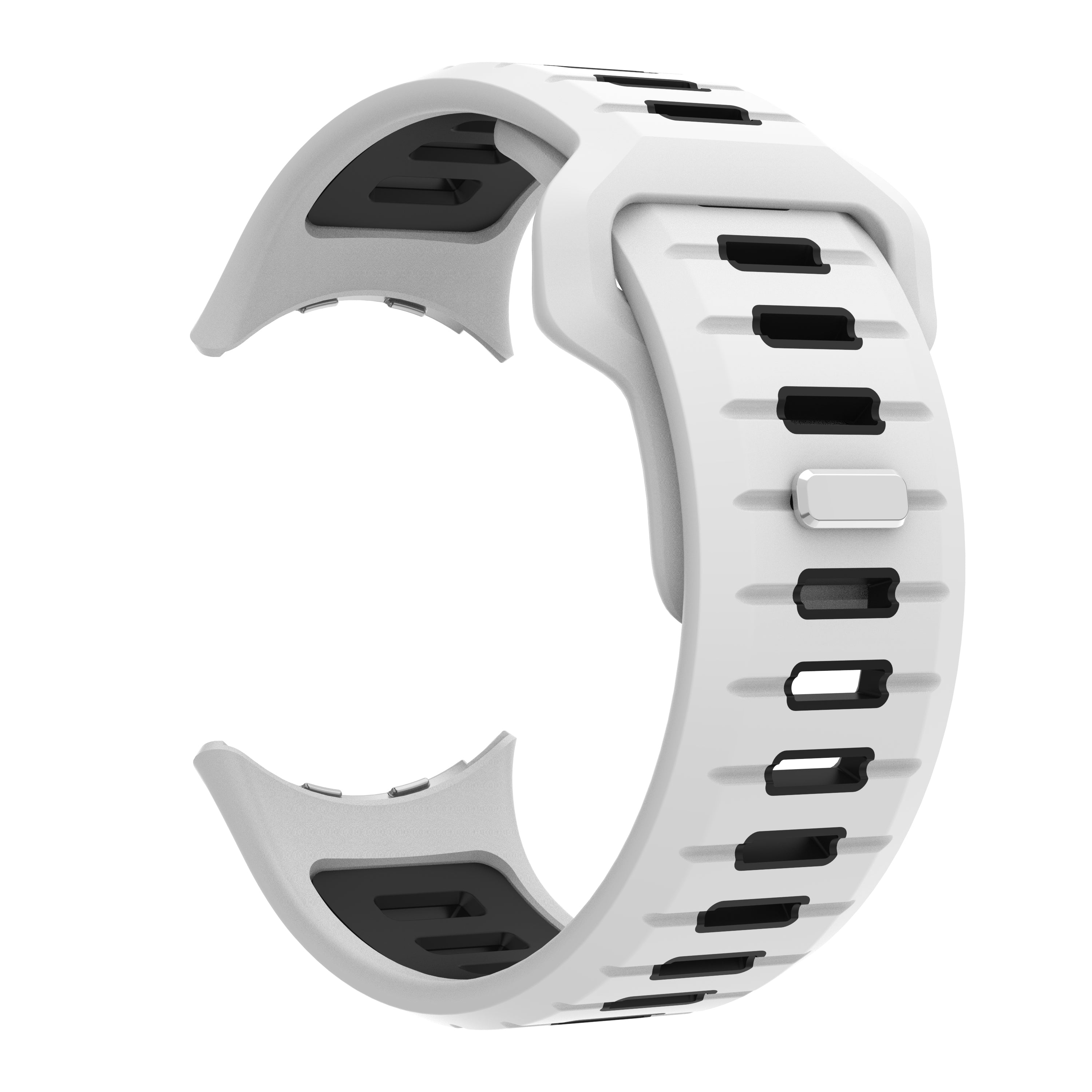 Google Pixel Watch 5 - 45mm Duo Sportarmband (Weiß/Schwarz)