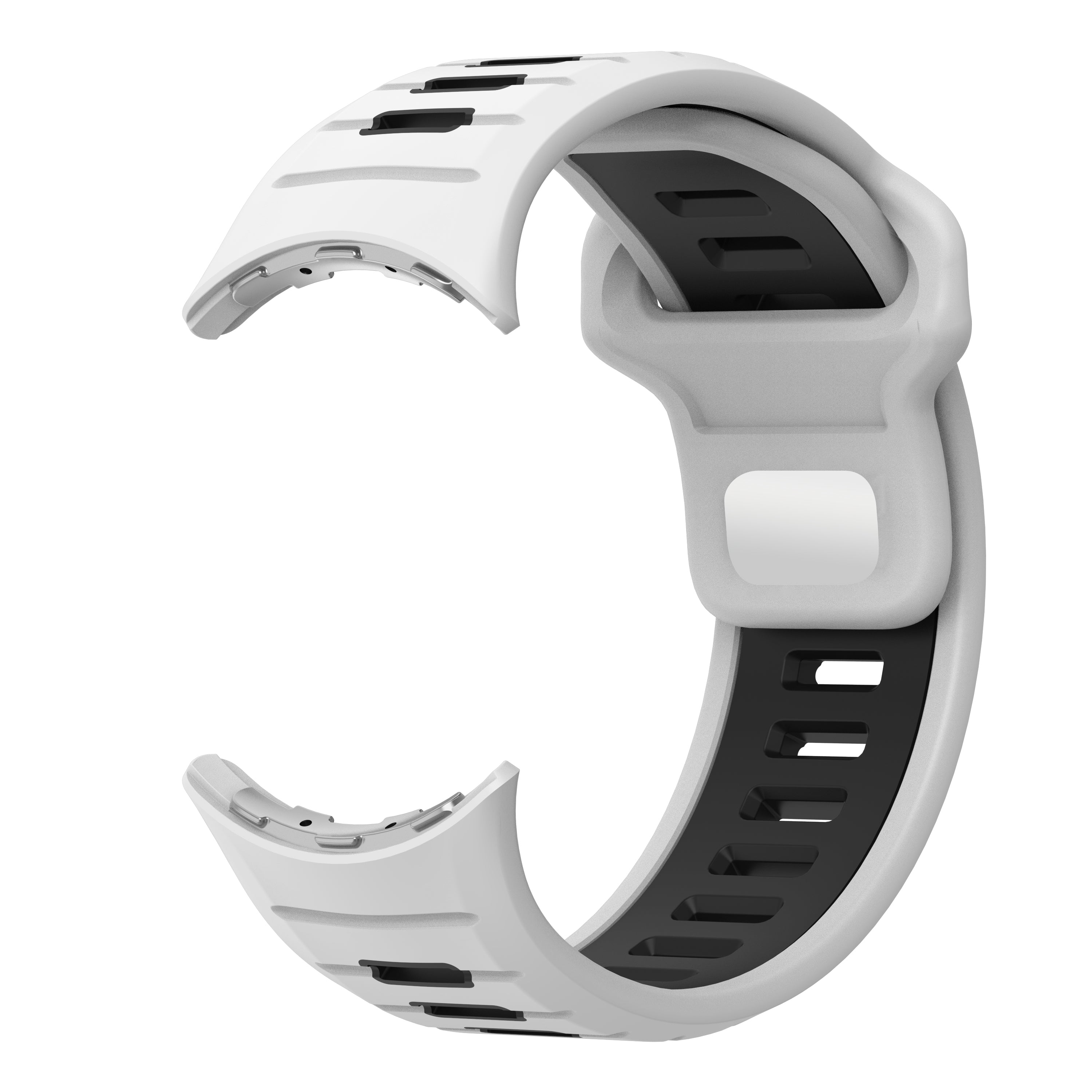 Google Pixel Watch 5 - 45mm Duo Sportarmband (Weiß/Schwarz)