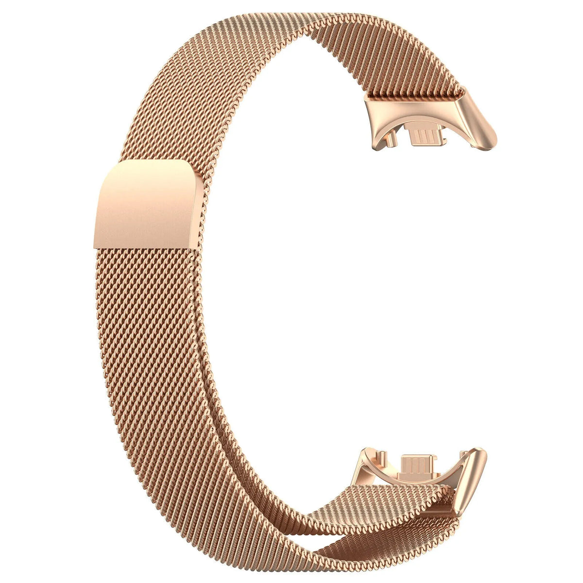 Milanese Strap, rose gold, without a watch, 3/4 front view