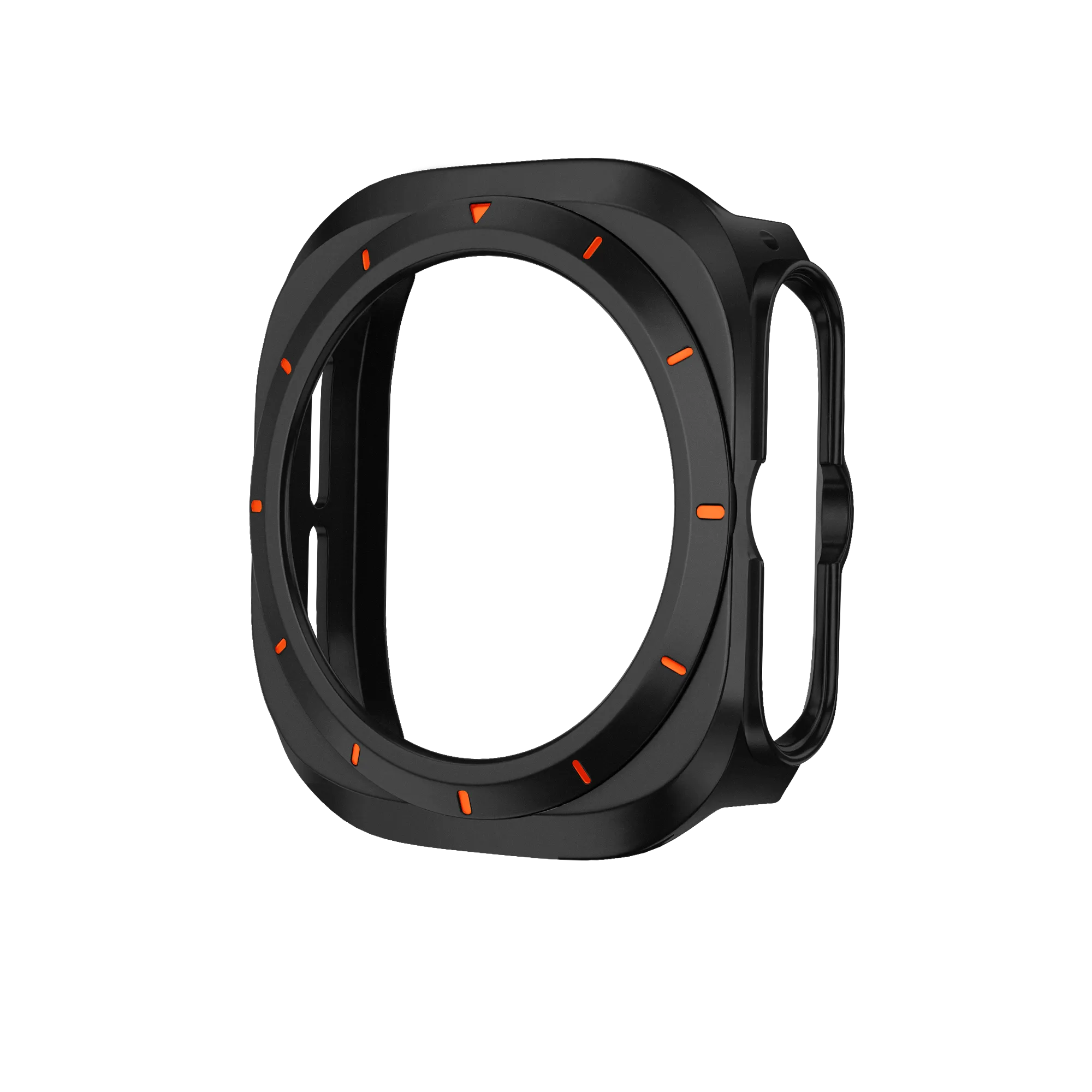 Bandz Samsung Galaxy Watch Ultra Bezel PC Hülle (Schwarz mit Orange)