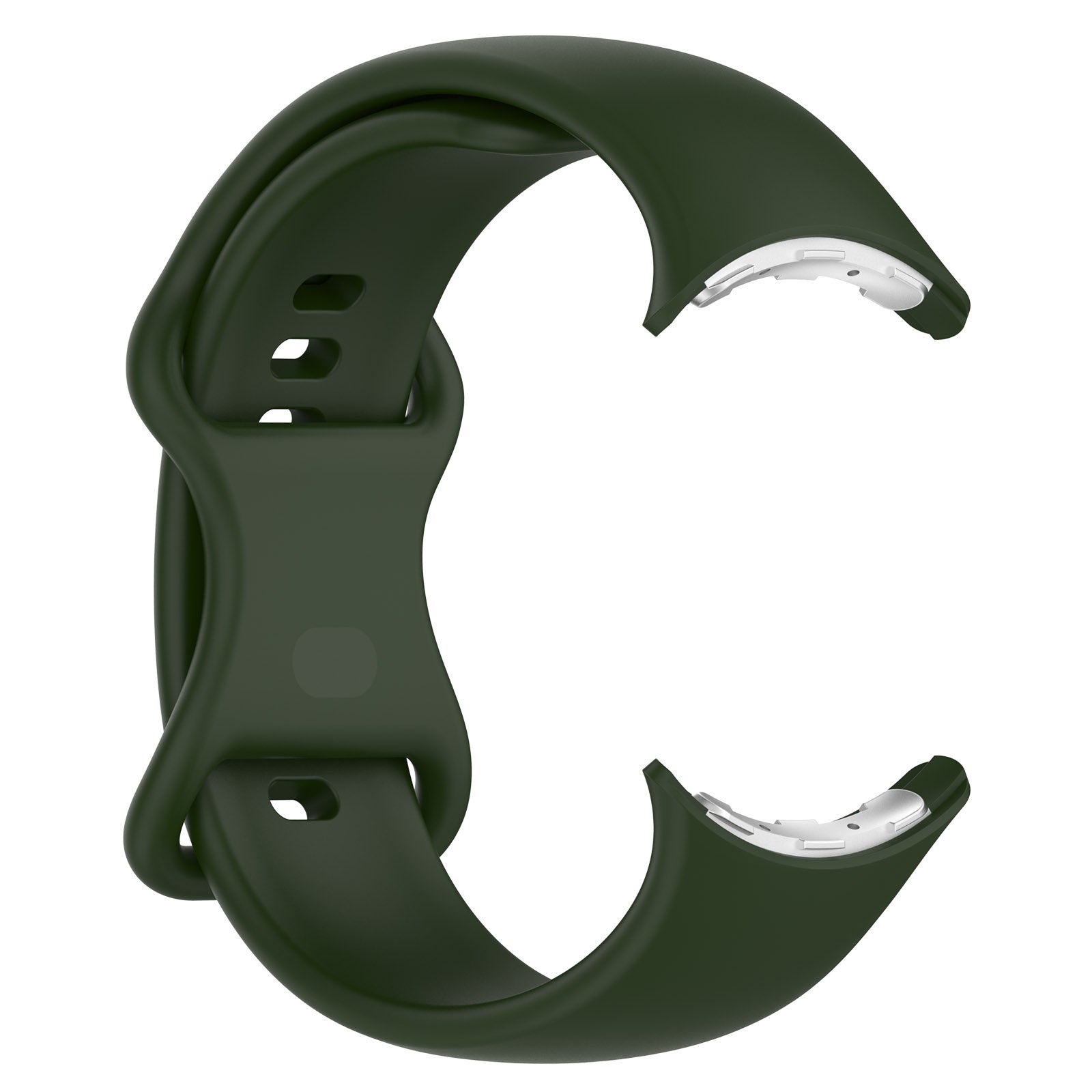 Google Pixel Watch 4 - 45mm Klassisches Silikonarmband (Dunkel Grün)