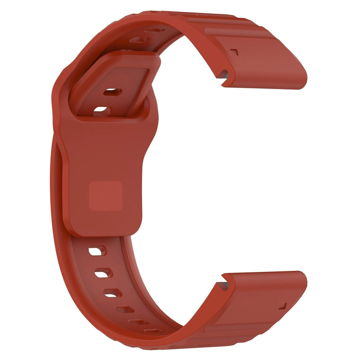 Outdoor Silicone Strap, red, without a watch, 3/4 rear view