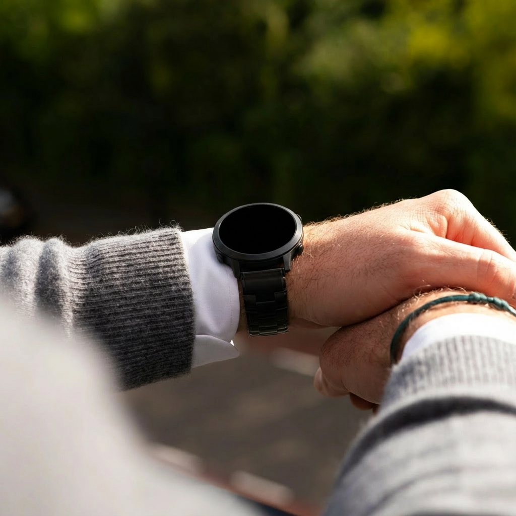 Bandz Garmin Instinct 3 - 45mm Titan Gliederarmband (Schwarz)