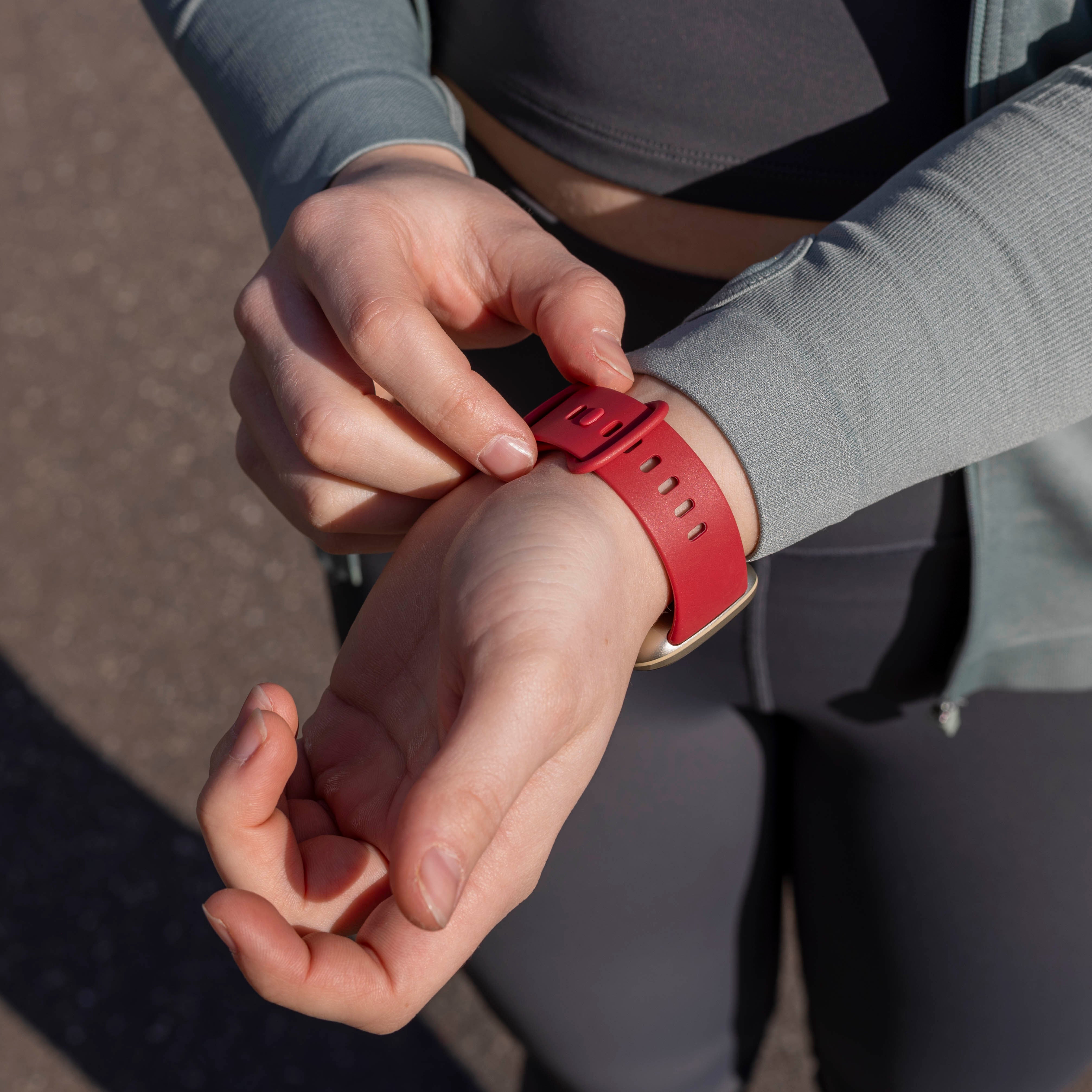 Fitbit Sense 2 Silicone Strap Classic (Wine Red)