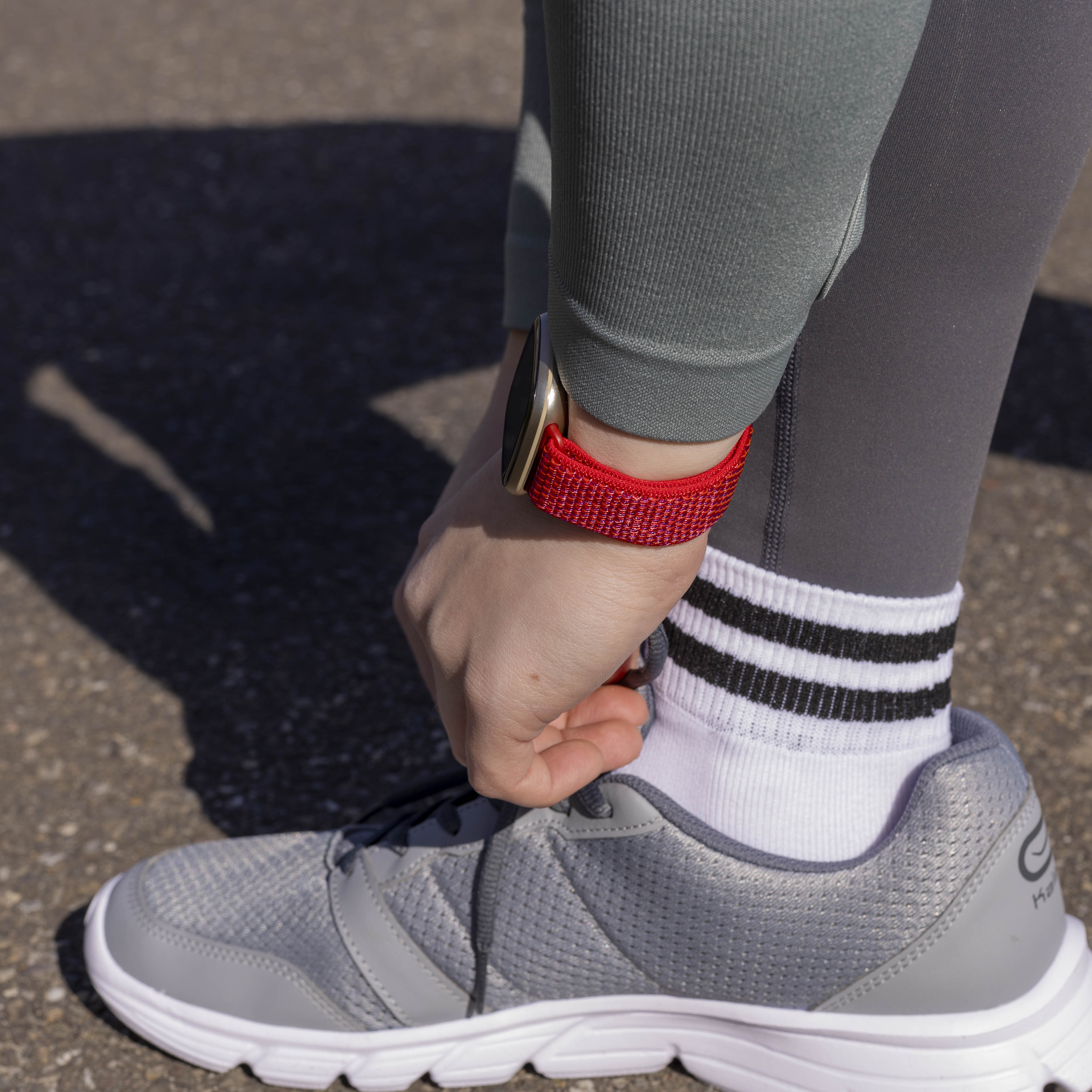 Fitbit Sense Nylonarmband (Rot)