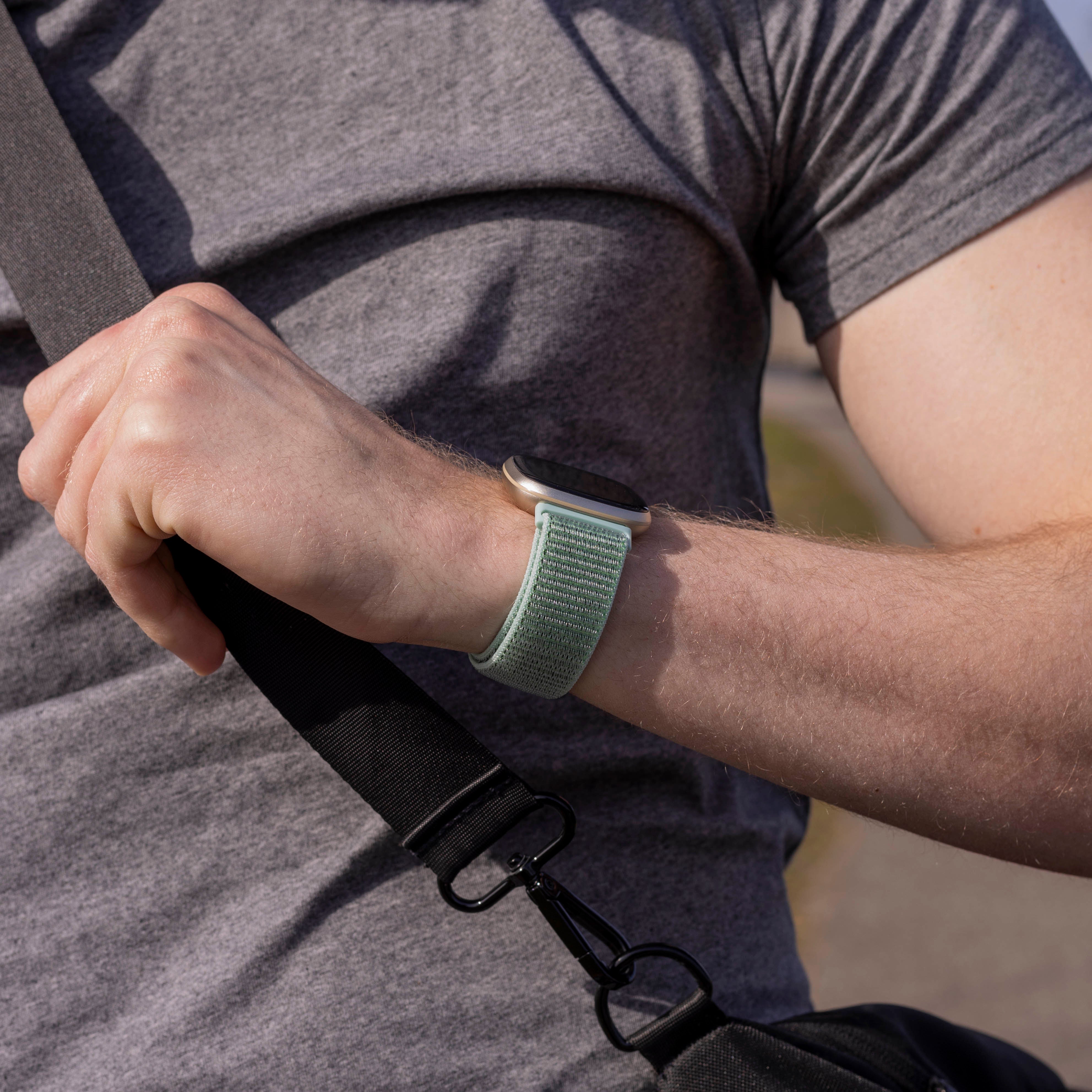 Fitbit Versa 3 Nylonarmband (Mintgrün)