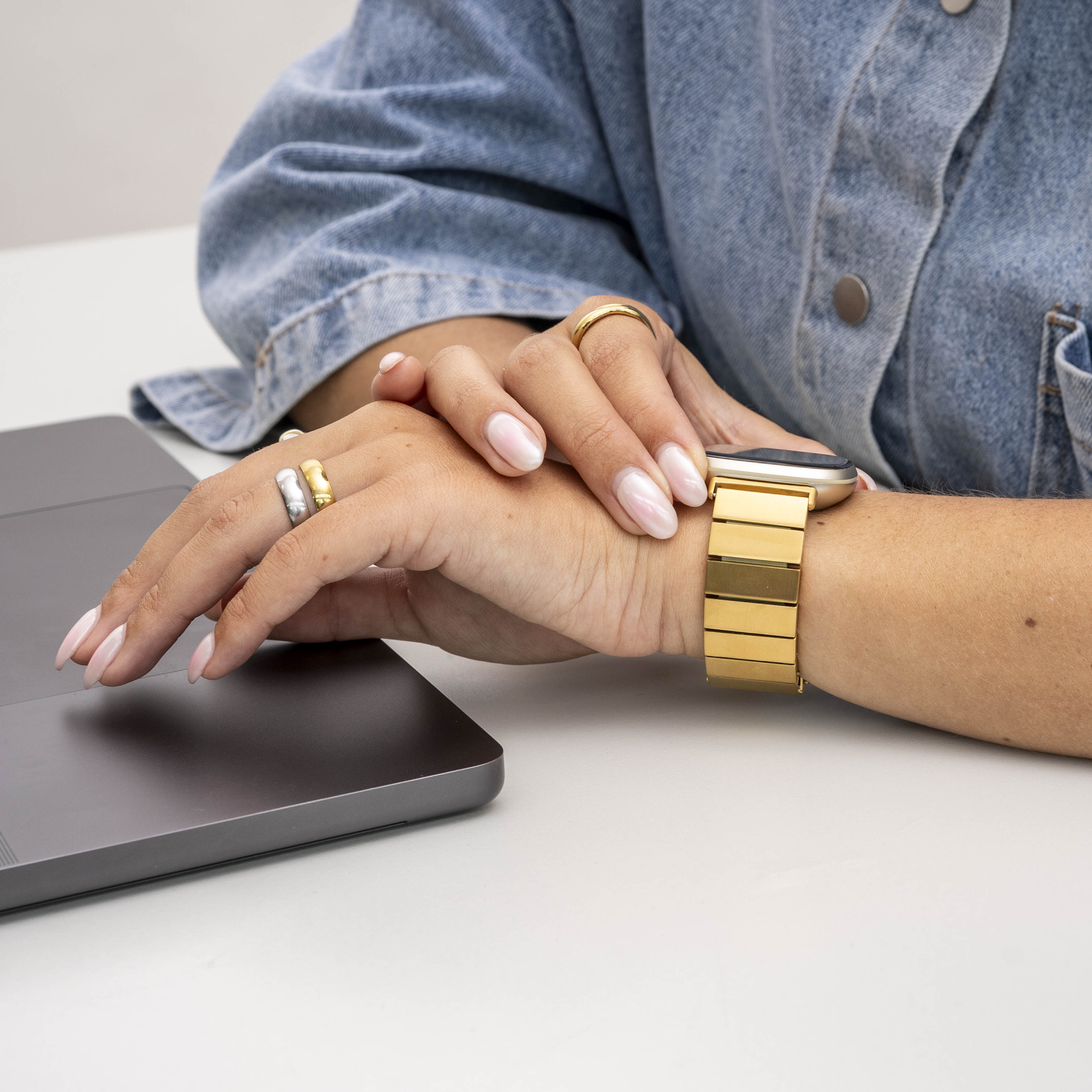 Fitbit Sense Armband Metall (Gold)