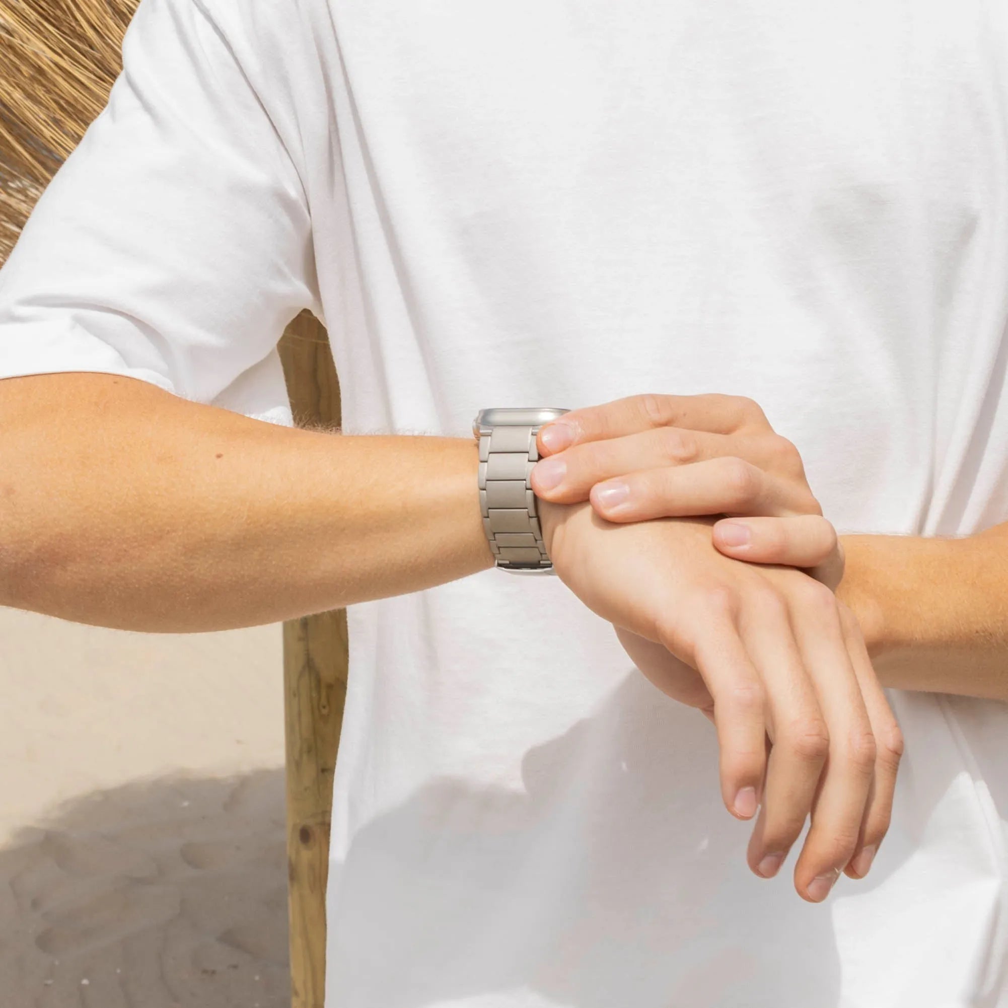 Apple Watch Titanarmand (Silber)