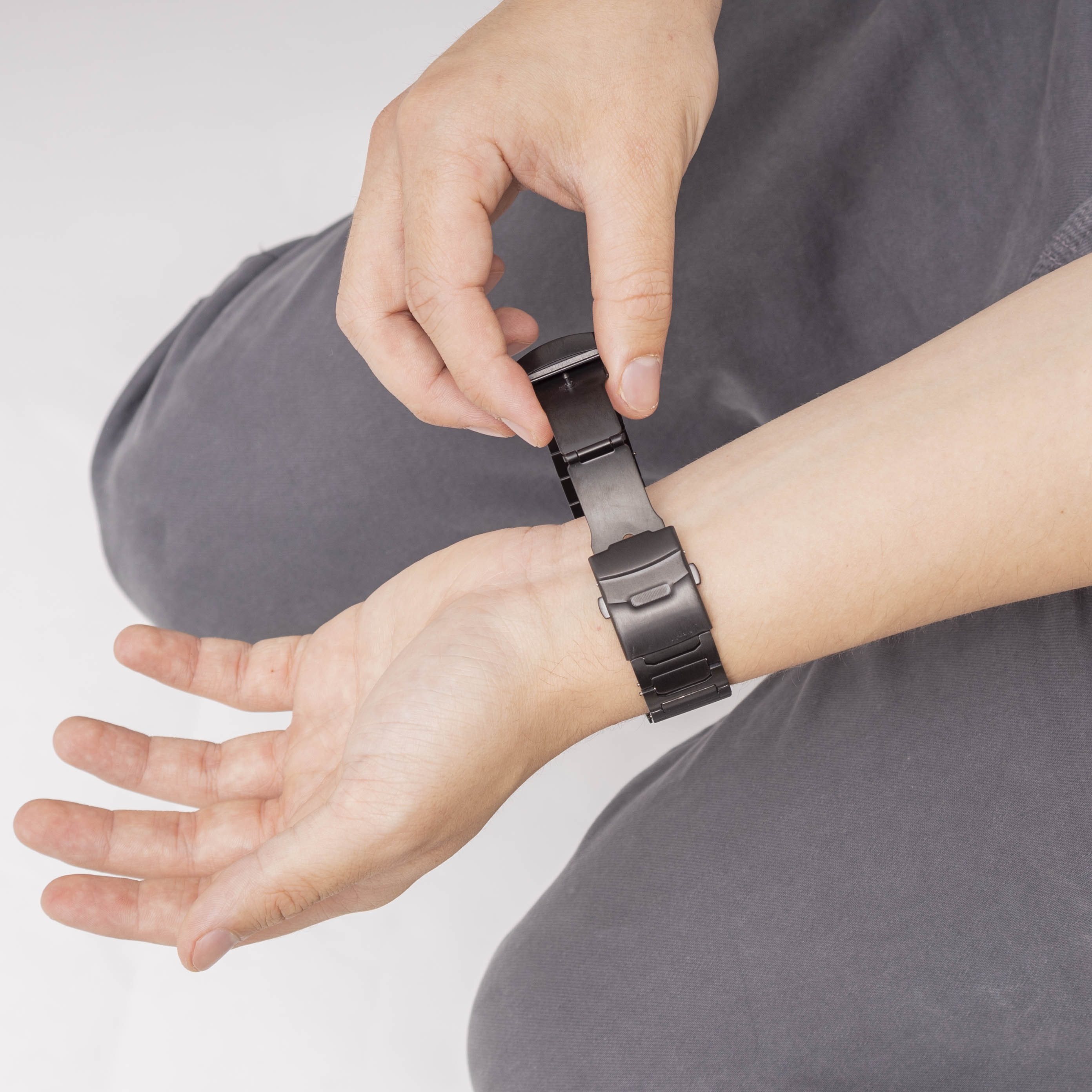 Bandz Samsung Galaxy Watch Ultra Titan Armband 'Deluxe' (Schwarz)