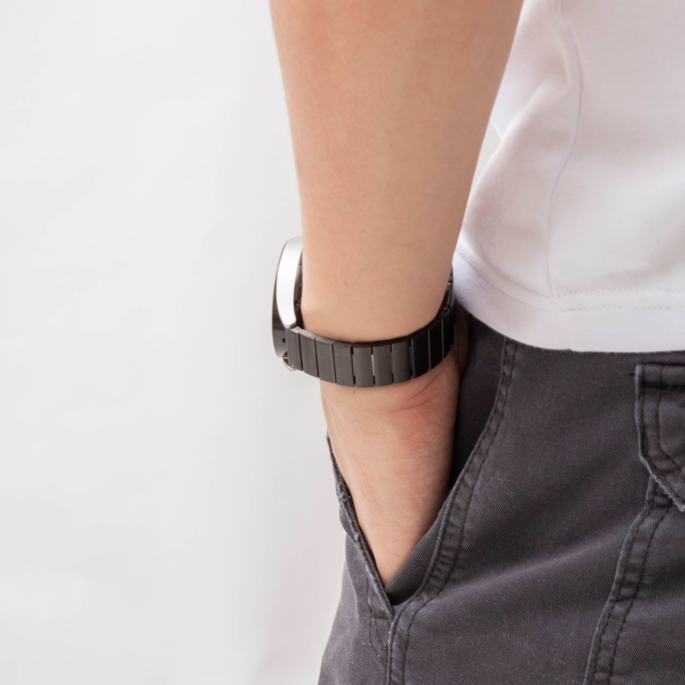 Polar Ignite 3 Metallarmband (Schwarz)