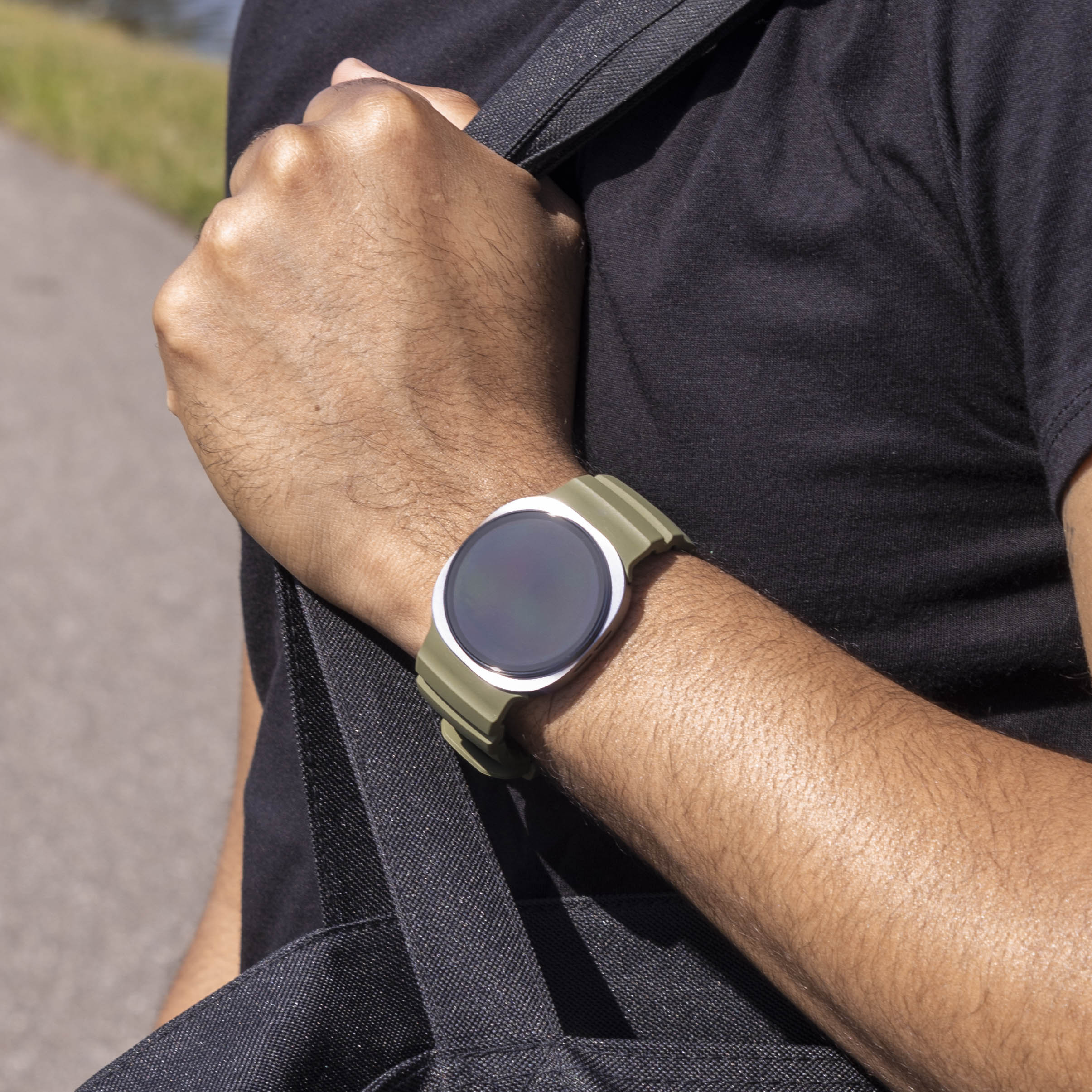 Samsung Galaxy Watch 8 - 40mm Extreme Silikonarmband (Olivgrün)