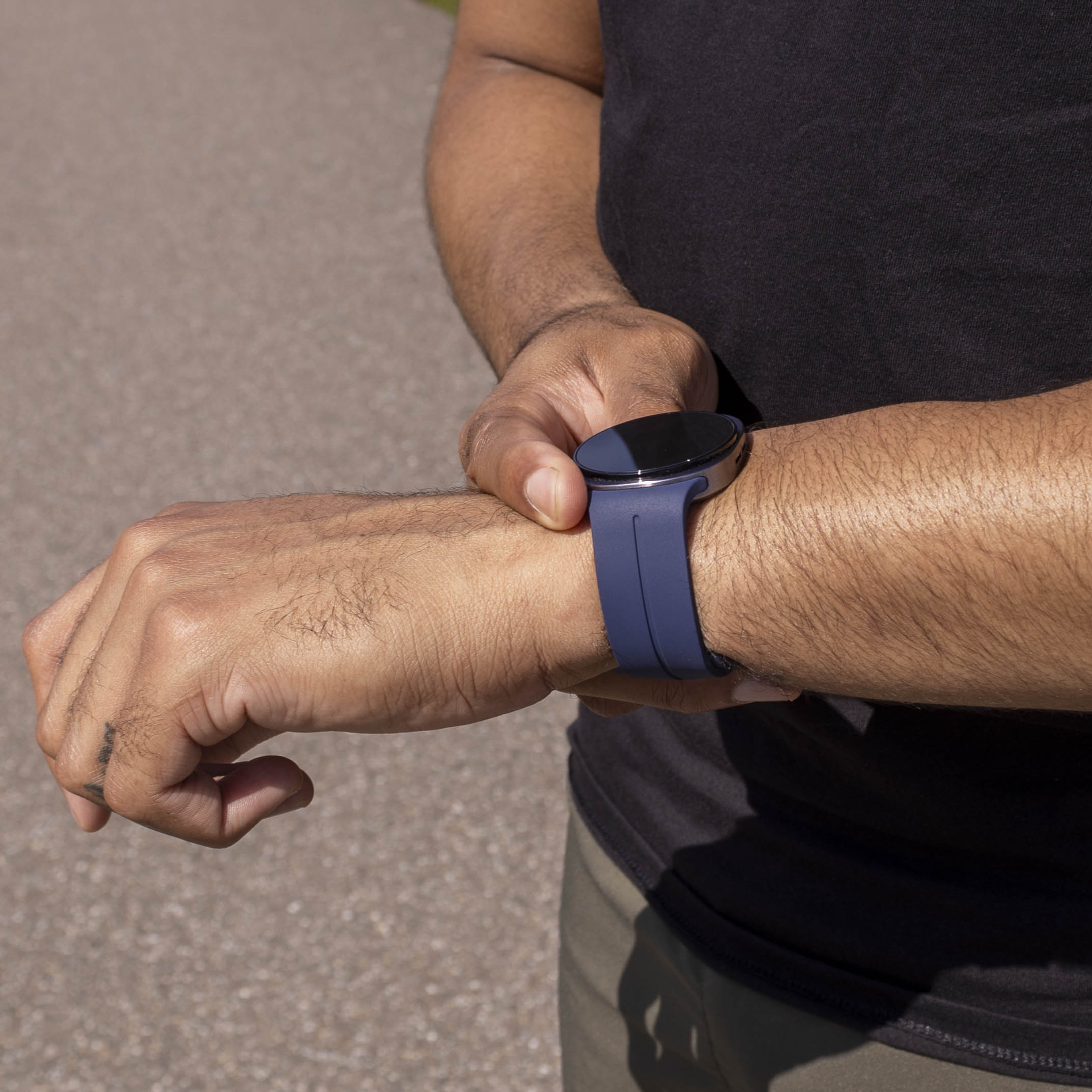 Samsung Galaxy Watch 8 - 40mm D-Schnalle Silikonarmband (Dunkel Blau)