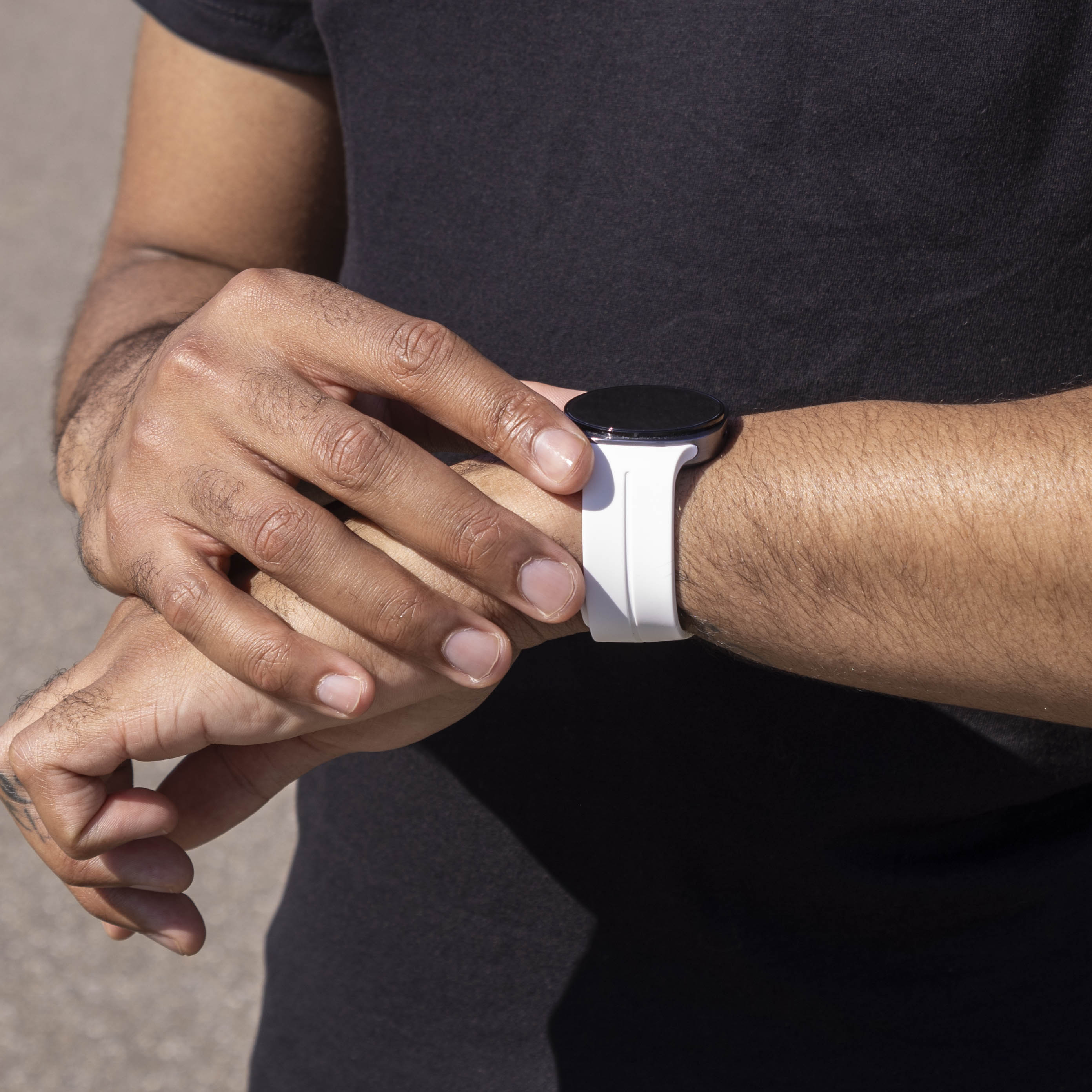 Samsung Galaxy Watch 8 - 40mm D-Schnalle Silikonarmband ( Weiß)