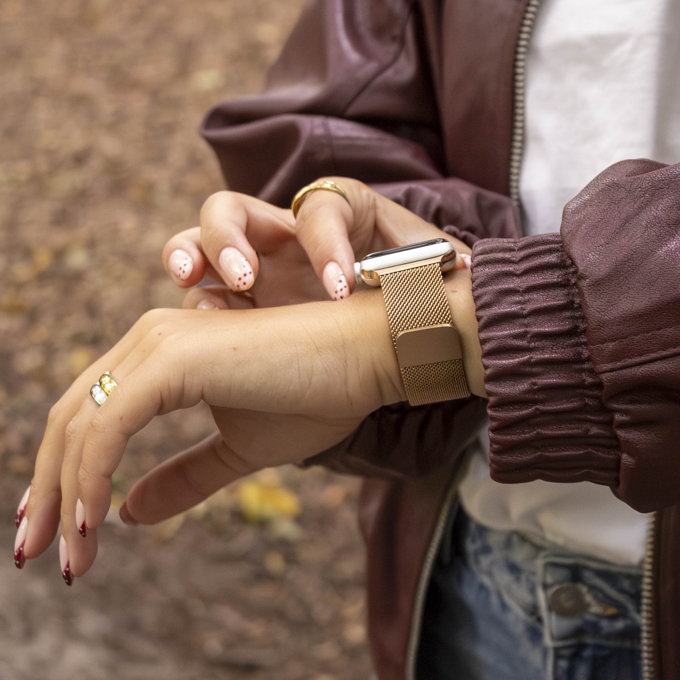Apple Watch Milanese-Armband (Roségold)