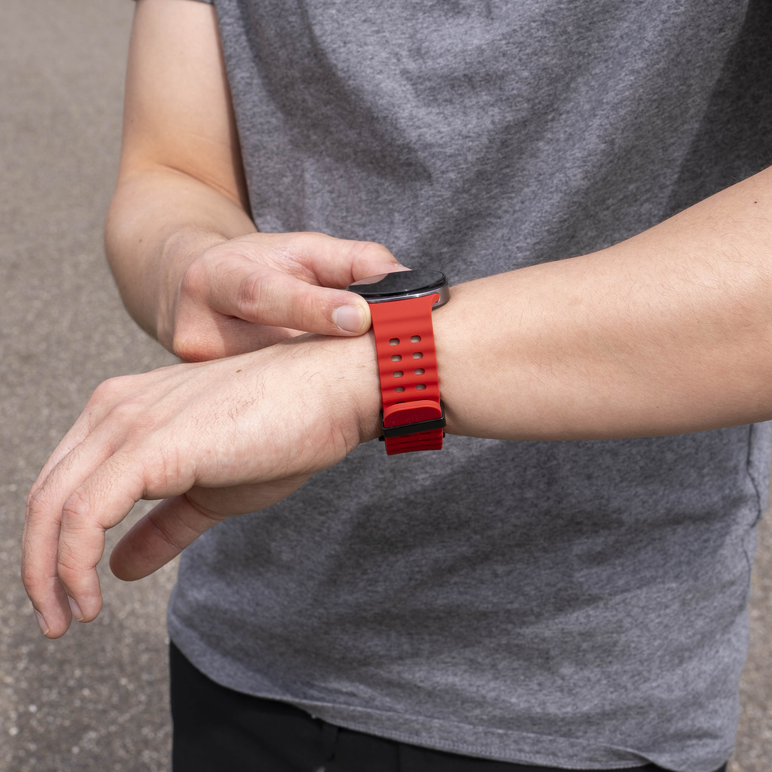 Samsung Galaxy Watch 8 - 44mm Ocean Armband (Rot)