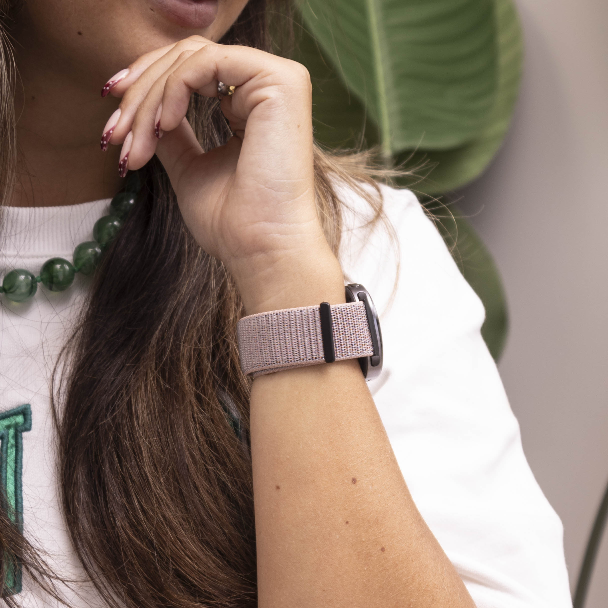 Samsung Galaxy Watch 8 Classic Nylonarmband (Rosa)