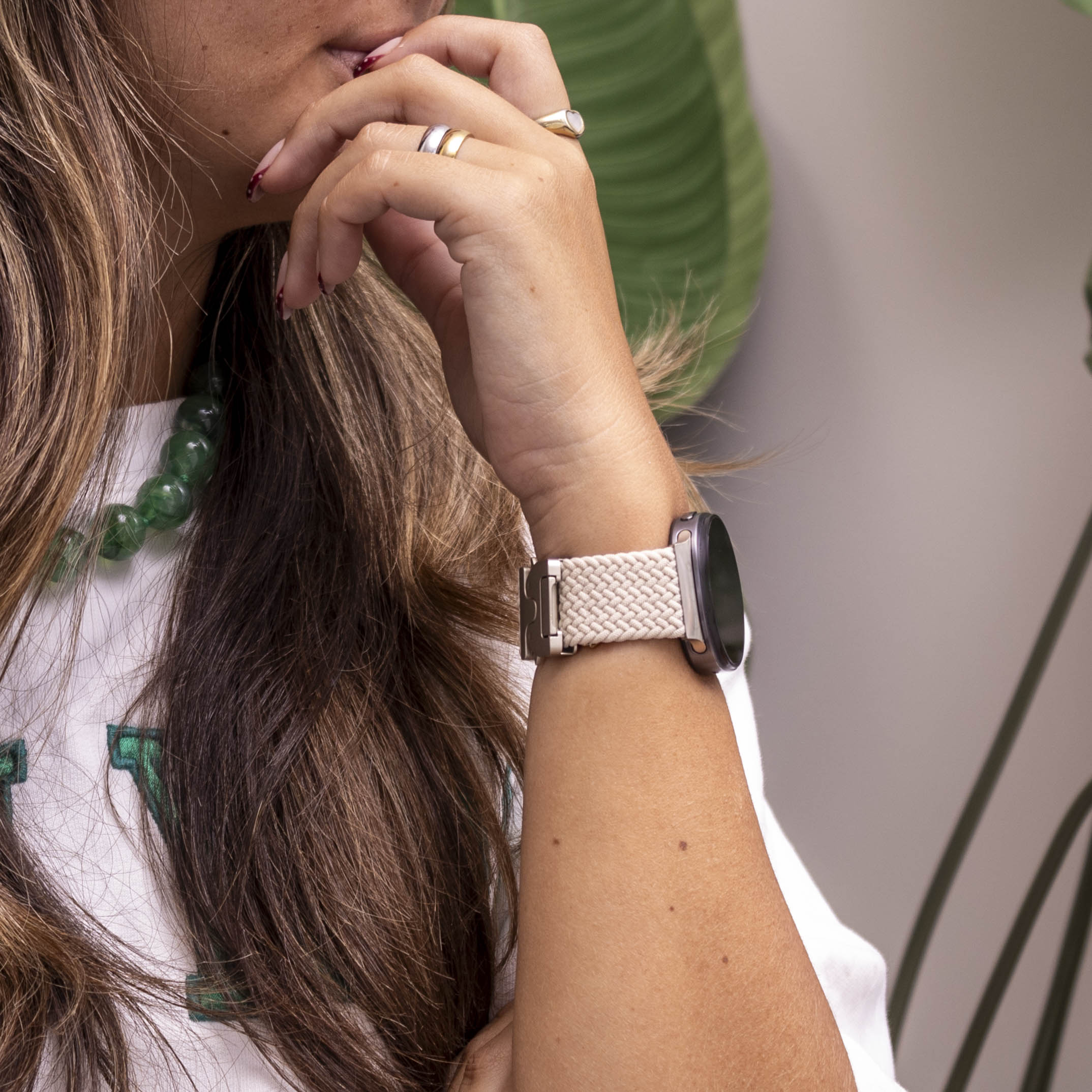 Samsung Galaxy Watch 8 - 40mm Geflochtenes Armband mit P-Schnalle (Polarstern)