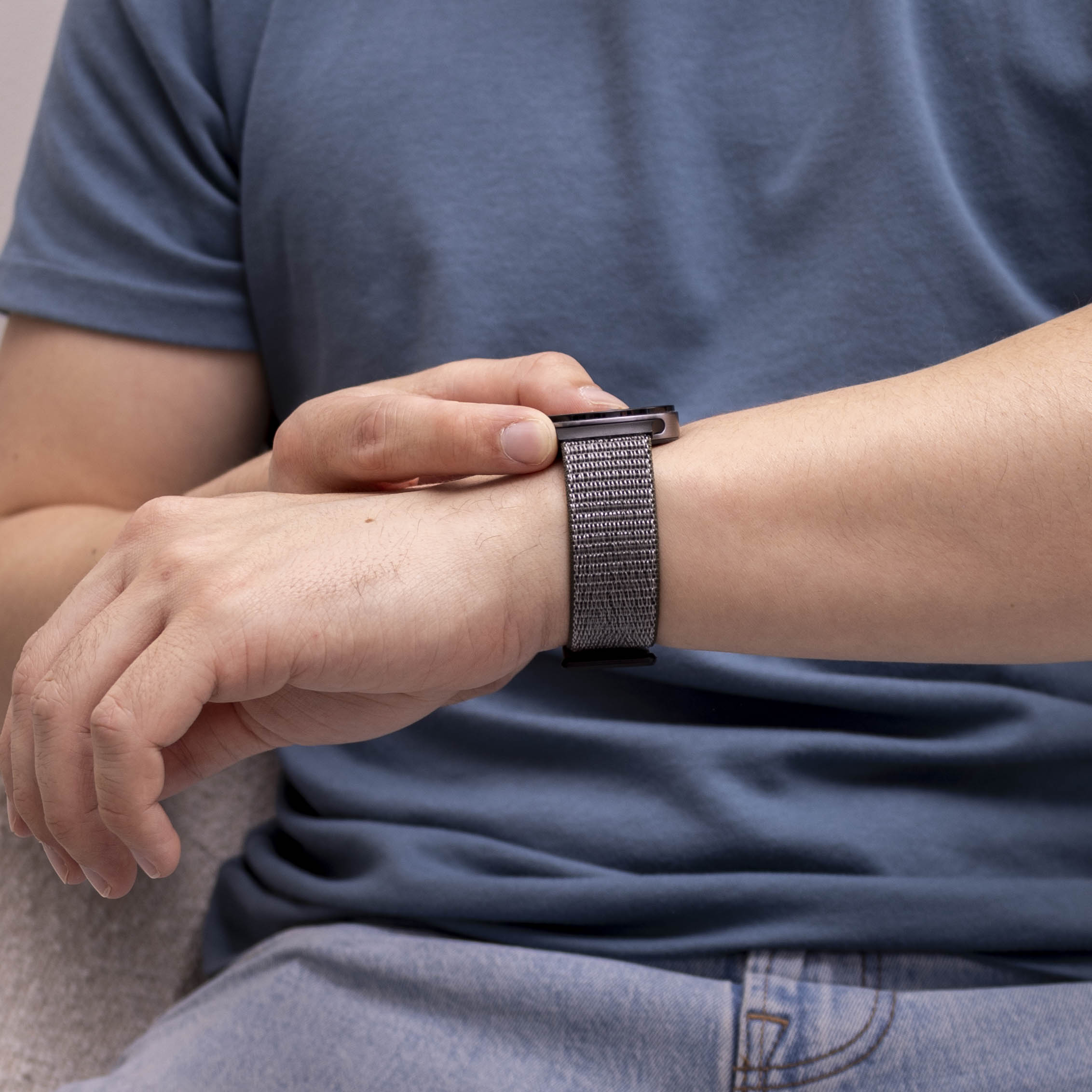 Samsung Galaxy Watch 8 - 44mm Nylonarmband (Olivgrün)